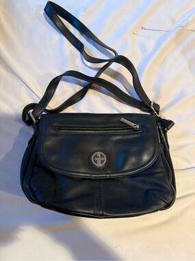 black Giani Bernini leather crossbody bag
